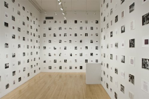 installation view of exhibition of gallery with many works on walls