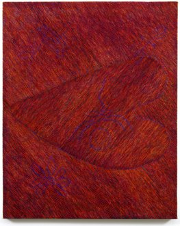dark red abstract painting