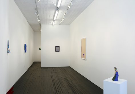 installation view of exhibition with alice mackler sculpture