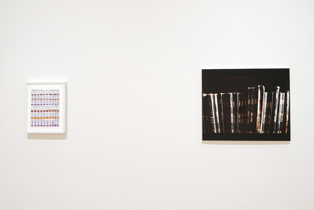 drawing and larger photograph in gallery