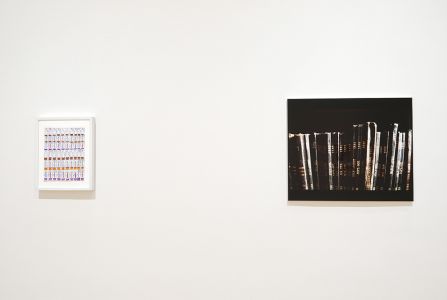 drawing and larger photograph in gallery