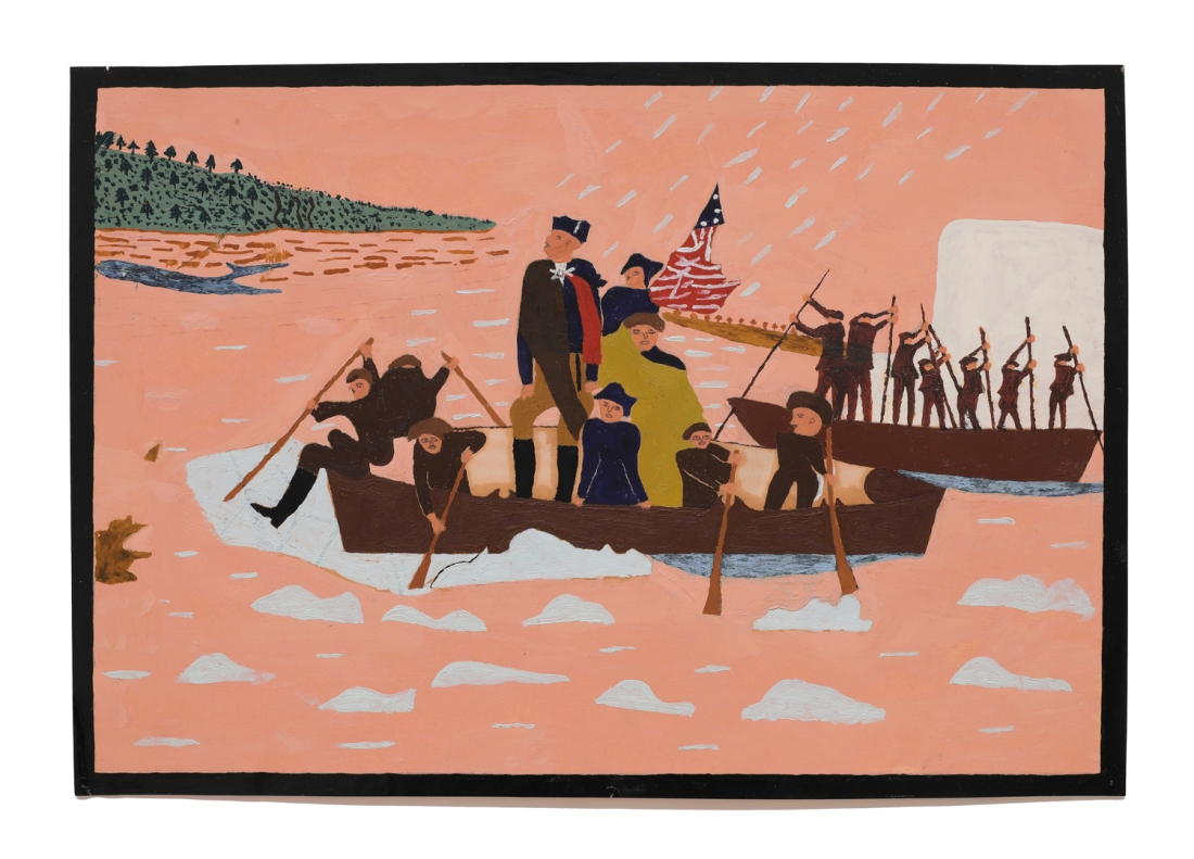 Painting of Washington crossing the Delaware