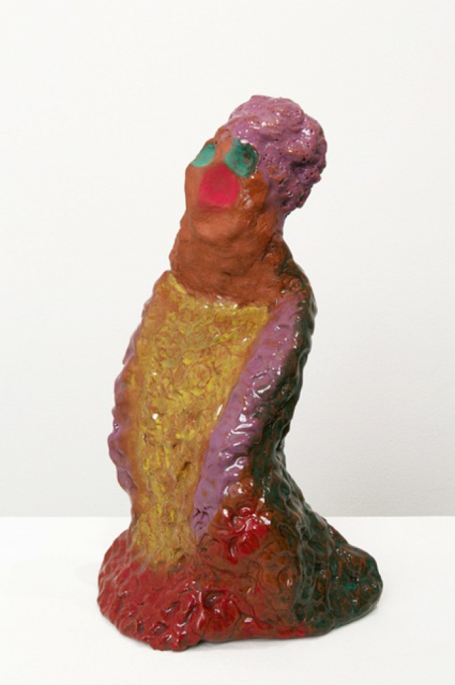 purple, yellow figure