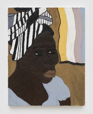 painting of Black woman with headdress 