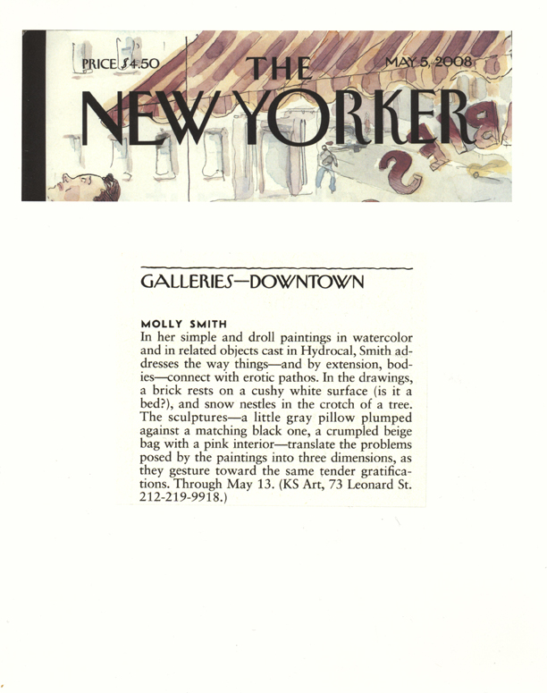 cover new yorker magazaine with review on overlay