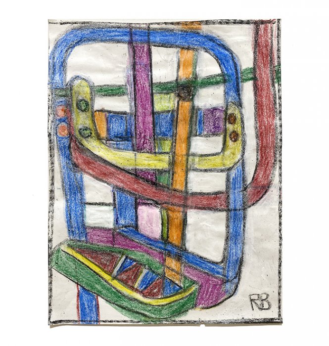 colorful drawing of abstracted chair